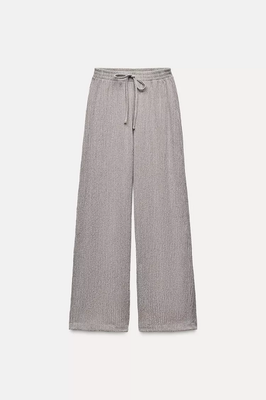 PANTALON DROIT À TEXTURE