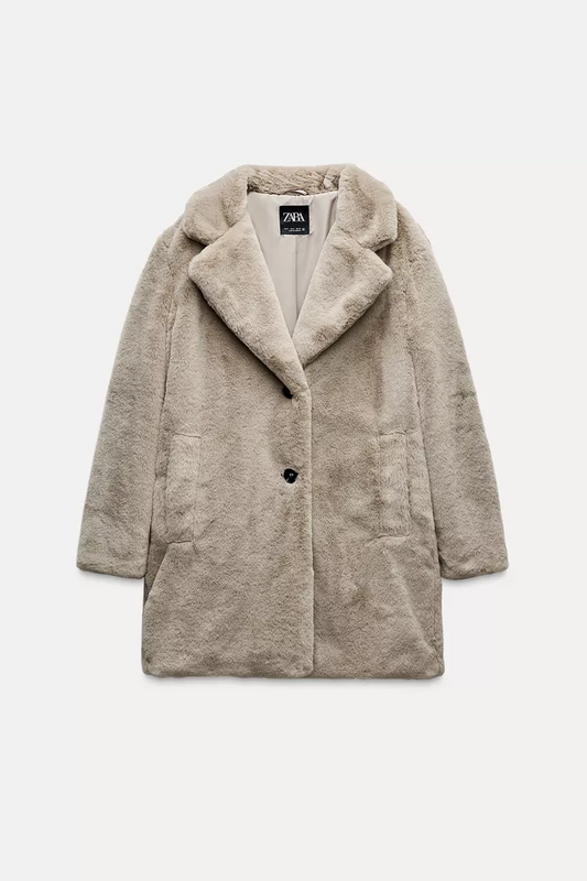 MANTEAU DE PELUCHE FAUX